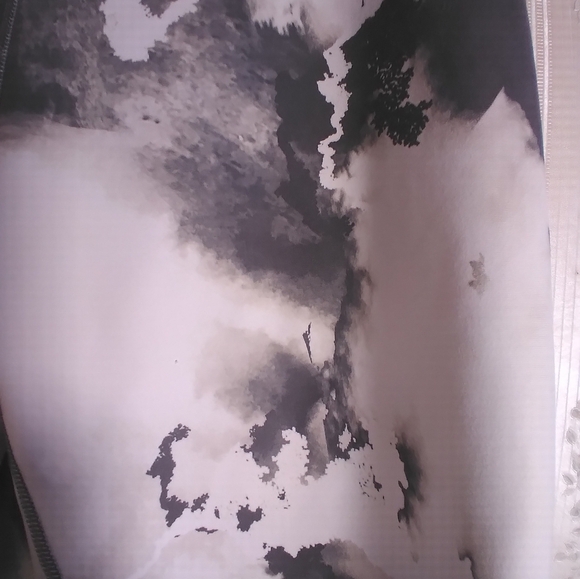 Sage Collective Gray and Black Leggings Marble Design Size M Exercise Athleisure - Picture 7 of 7